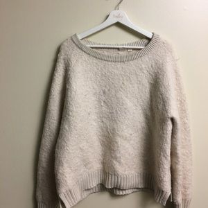 cream Sherpa sweater GAP